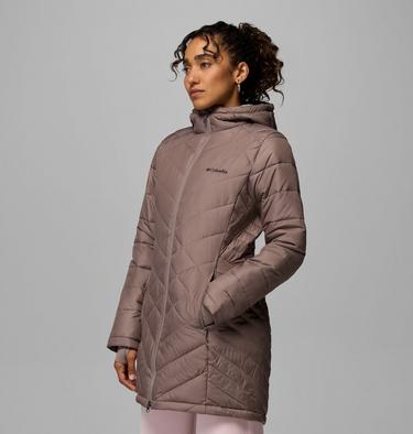 Women's Heavenly Long Hooded Insulated Jacket, Color: Iron, image 4