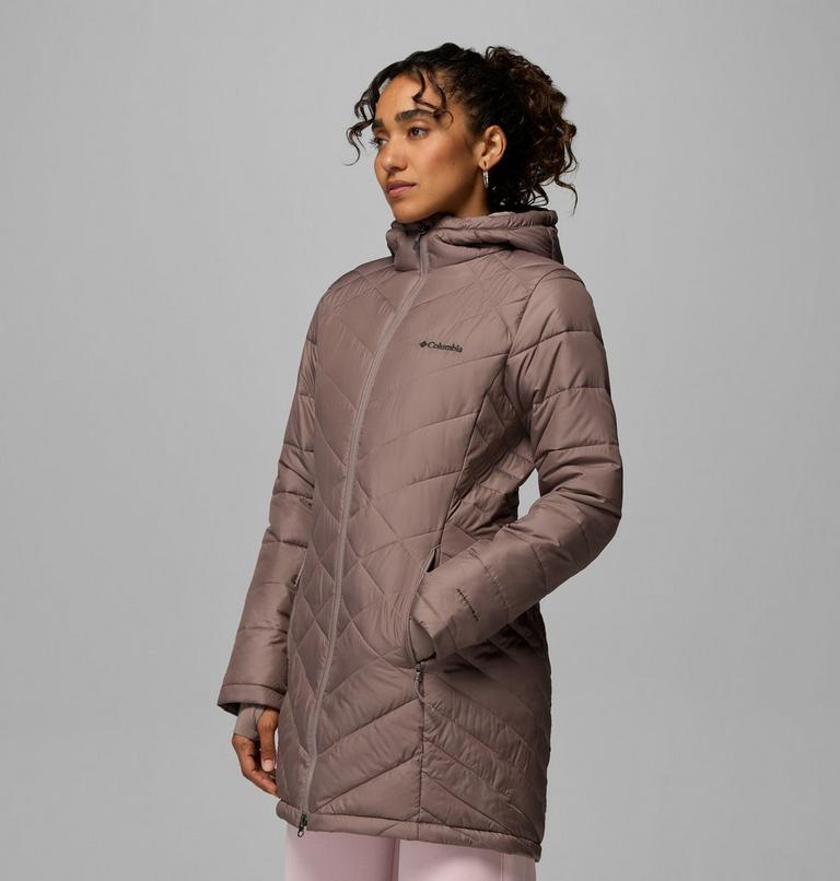 Chaqueta larga con capucha y aislamiento Heavenly para mujer, Color: Iron, image 4