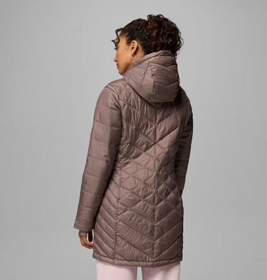 Women's Heavenly Long Hooded Insulated Jacket, Color: Iron, image 3