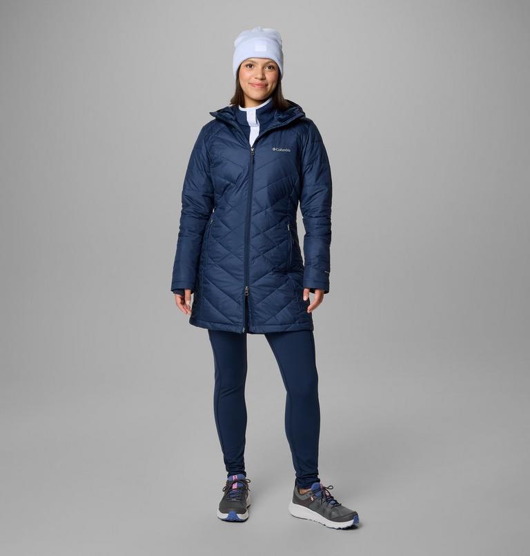 Women's Heavenly Long Hooded Insulated Jacket, Color: Collegiate Navy, image 3