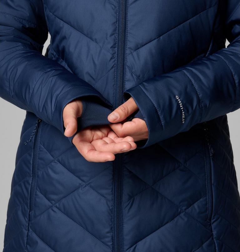 Women's Heavenly Long Hooded Insulated Jacket, Color: Collegiate Navy, image 6