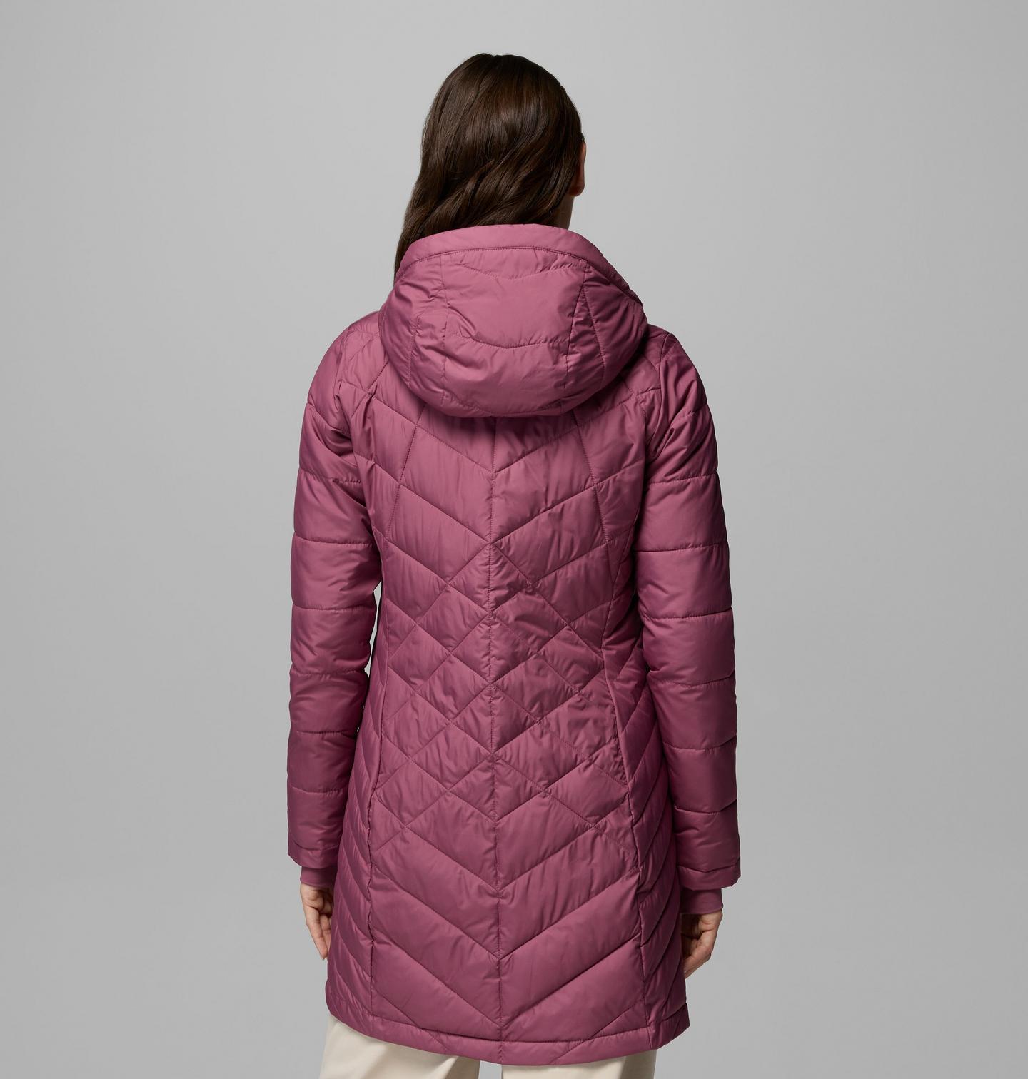 Женская куртка Columbia Heavenly Long Hooded, цвет: Состаренный розовато-лиловый — фото 3
