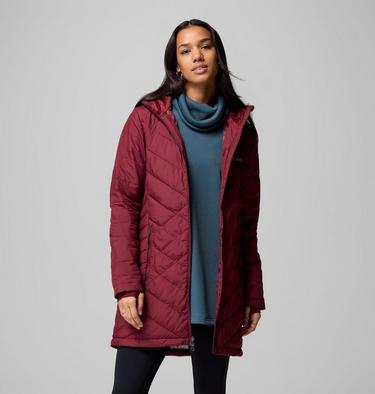 Heavenly lange isolierte Kapuzen-Jacke für Frauen, Color: Rich Wine, image 4