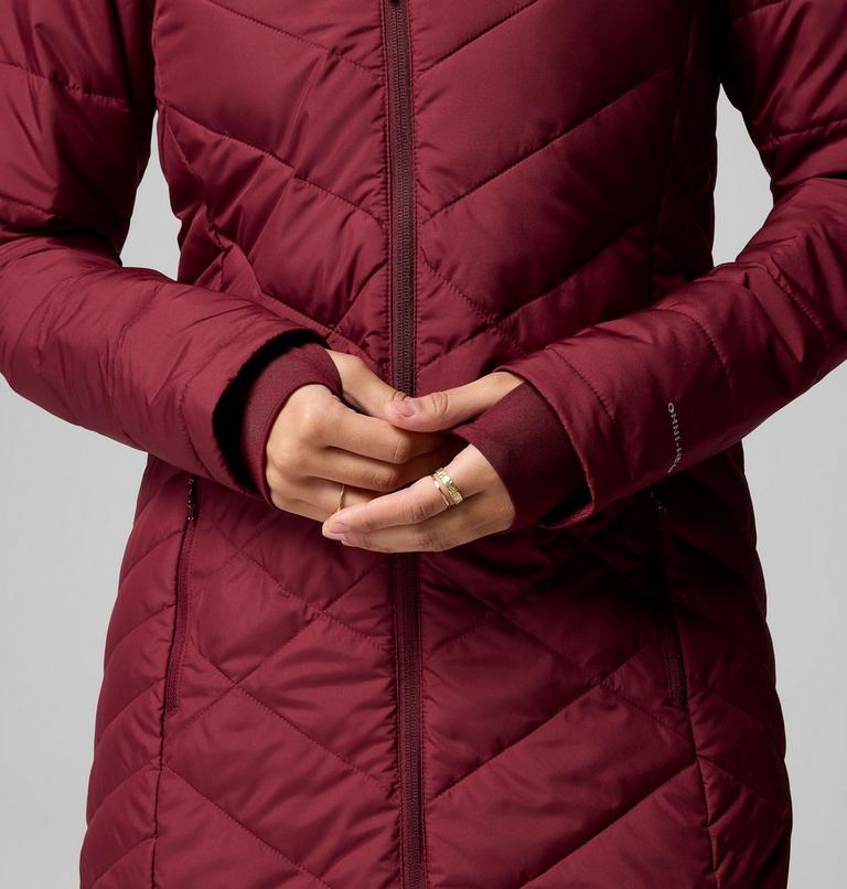 Women's Heavenly Long Hooded Insulated Jacket, Color: Rich Wine, image 7