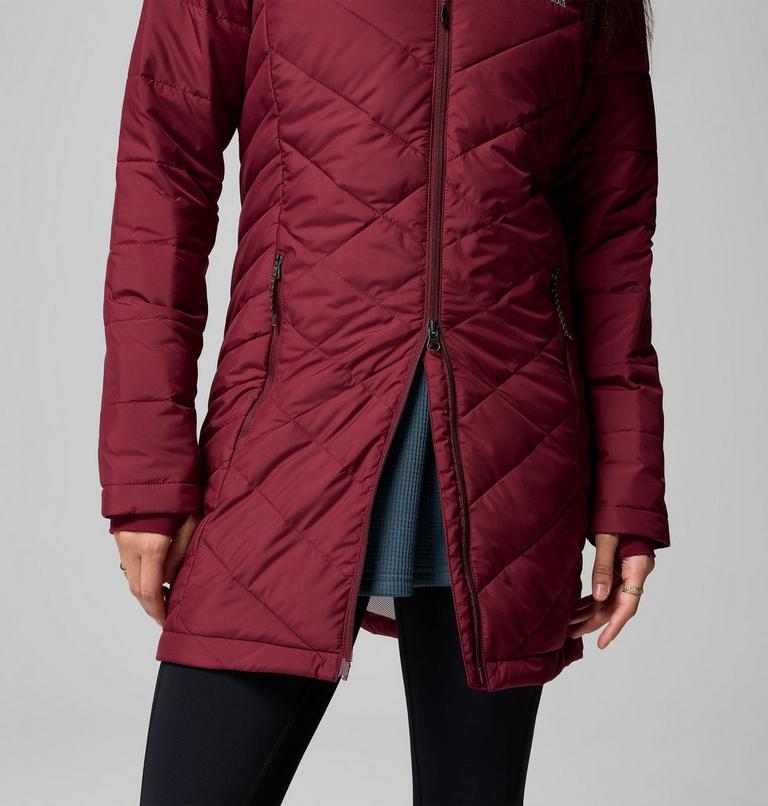 Women's Heavenly Long Hooded Insulated Jacket, Color: Rich Wine, image 8