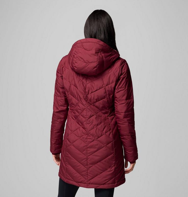 Women's Heavenly Long Hooded Insulated Jacket, Color: Rich Wine, image 2