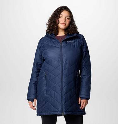 Women's Heavenly Long Hooded Jacket - Plus Size, Color: Collegiate Navy, image 13