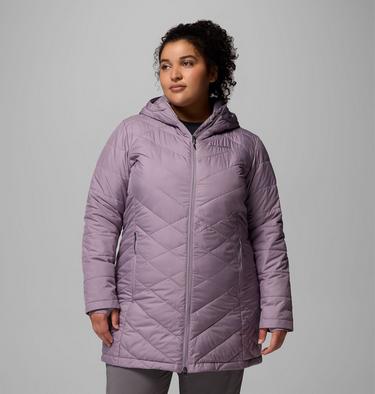 Women's Heavenly Long Hooded Jacket - Plus Size, Color: Shale Purple, image 3