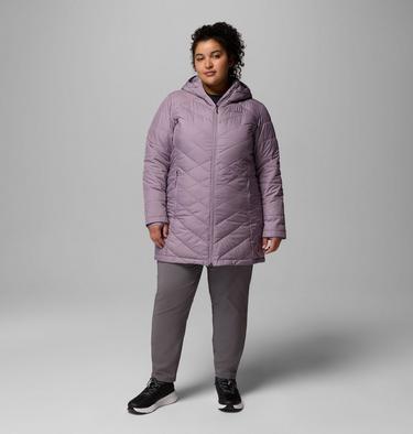 Women's Heavenly Long Hooded Jacket - Plus Size, Color: Shale Purple, image 4