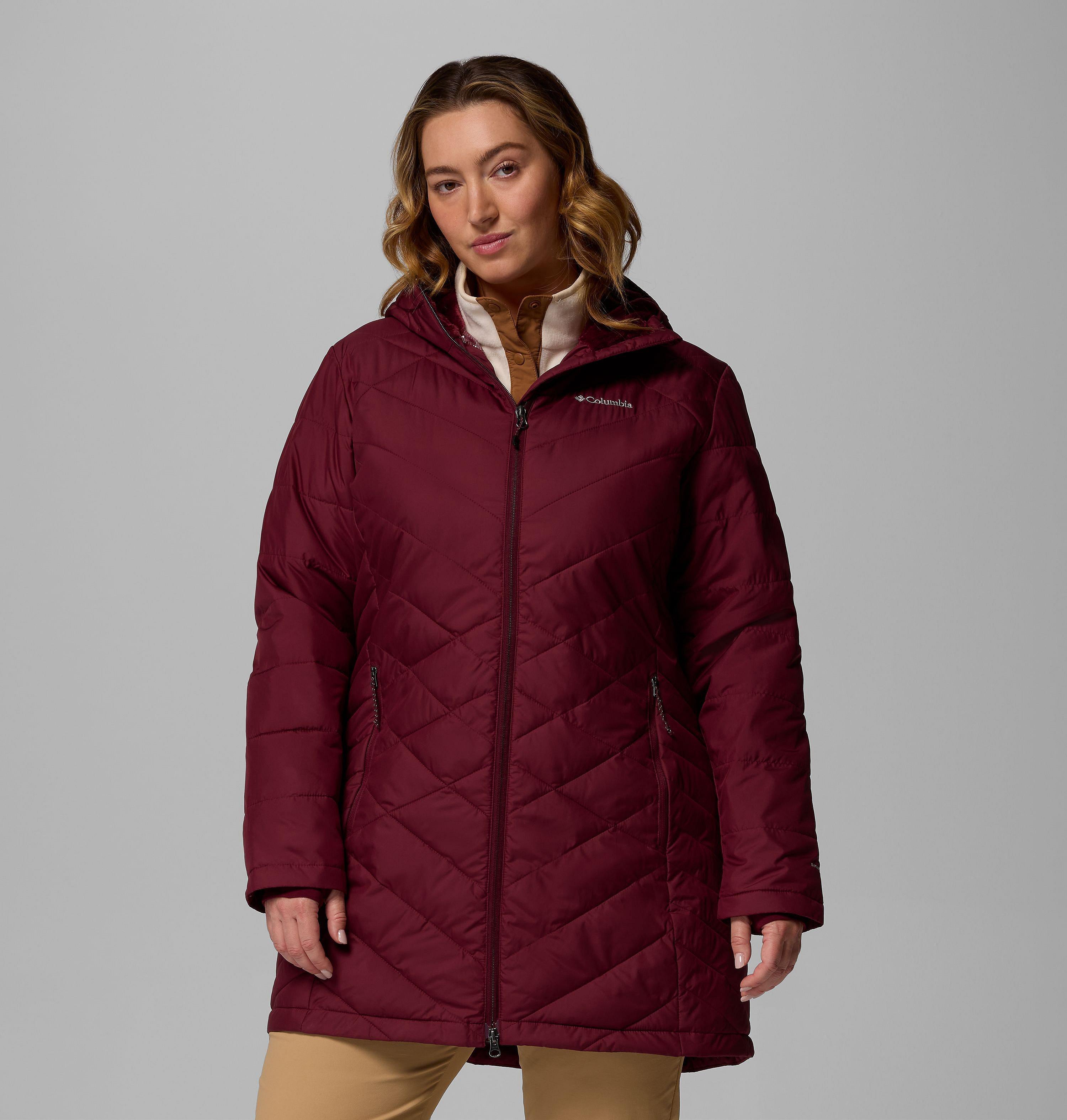 Women's Heavenly Water-Resistant Insulated Long Jacket - Plus Size