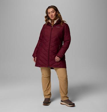 Women's Heavenly Long Hooded Jacket - Plus Size, Color: Rich Wine, image 6