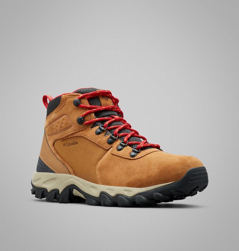 Bota de senderismo impermeable de ante Newton Ridge Plus II para hombre, Color: Elk, Mountain Red, image 2