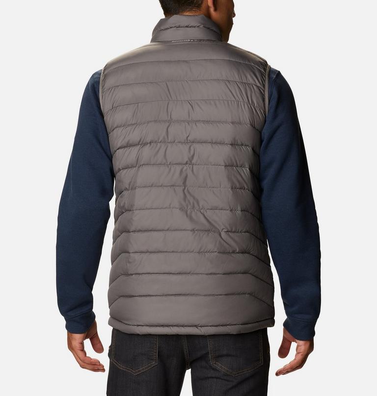 Men's Powder Lite Insulated Vest, Color: City Grey, image 2