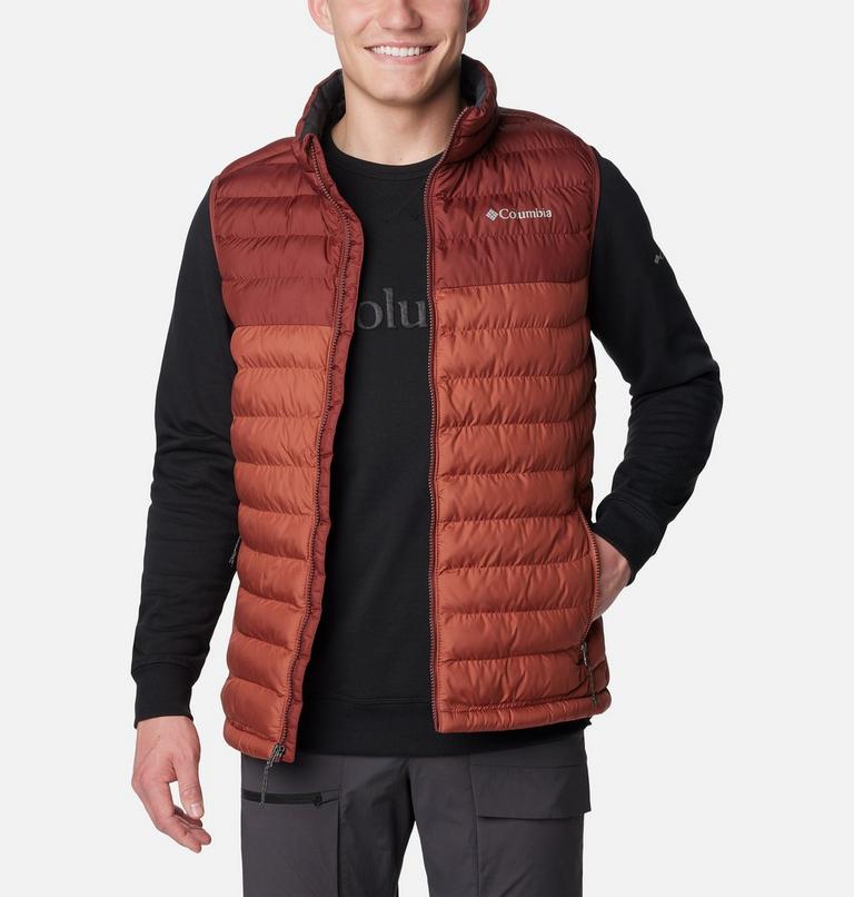 Men's Powder Lite Insulated Vest, Color: Auburn, Spice, image 9