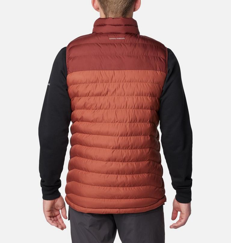 Men's Powder Lite Insulated Vest, Color: Auburn, Spice, image 2