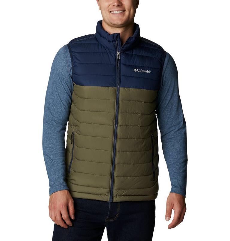 Powder Lite Vest | 397 | XXL, Color: Stone Green, Collegiate Navy, image 1