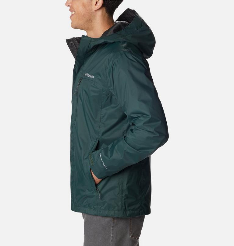 Men's Pouring Adventure II Waterproof Walking Jacket, Color: Spruce, image 3