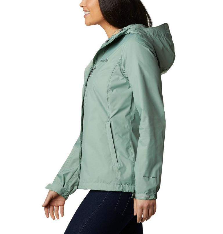 Women's Pouring Adventure II Waterproof Walking Jacket, Color: Light Lichen, image 3