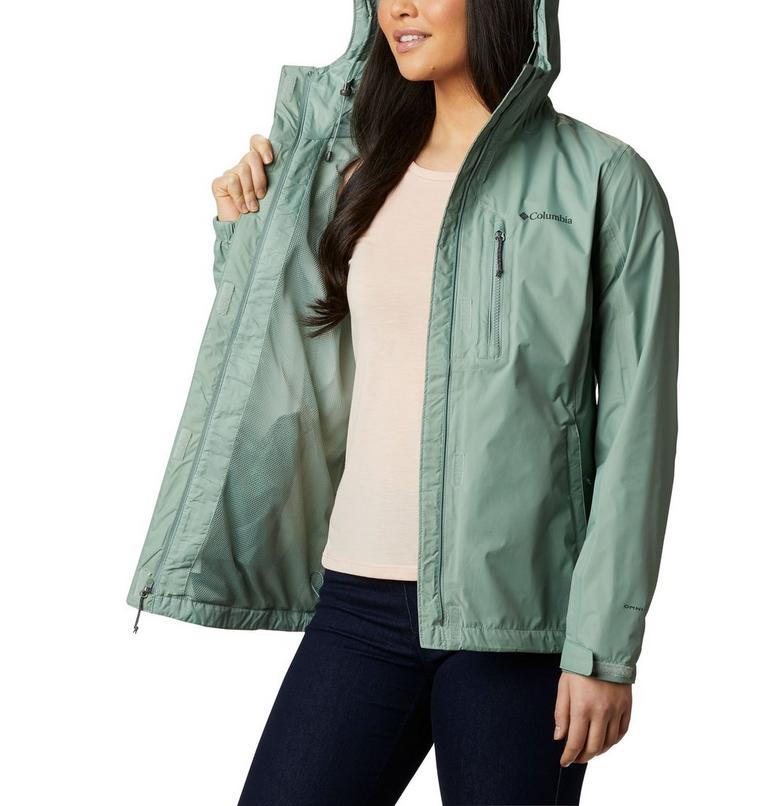 Women's Pouring Adventure II Waterproof Walking Jacket, Color: Light Lichen, image 5