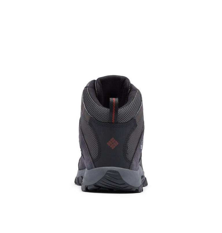 Men's Crestwood Mid Waterproof Hiking Shoe, Color: Dark Grey, Deep Rust, image 8