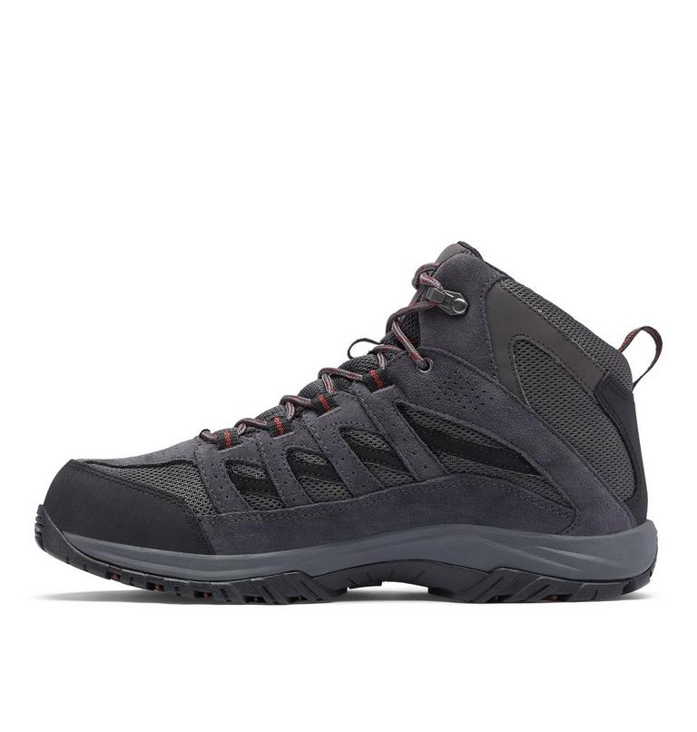 Men's Crestwood Mid Waterproof Hiking Shoe, Color: Dark Grey, Deep Rust, image 5