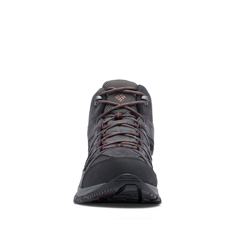 Men's Crestwood Mid Waterproof Hiking Shoe, Color: Dark Grey, Deep Rust, image 7