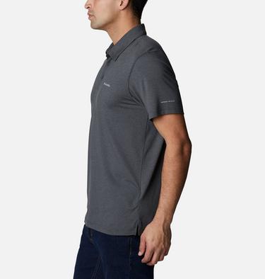 Men's Tech Trail Polo, Color: Shark Heather, image 3