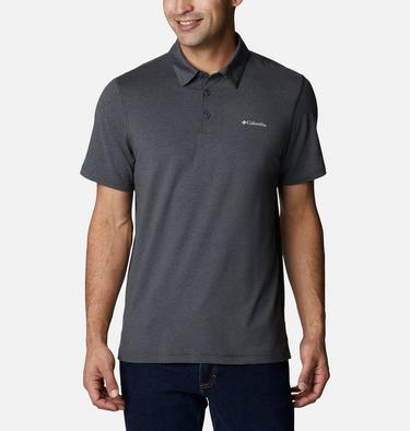 Men's Tech Trail Technical Polo, Color: Shark Heather, image 1