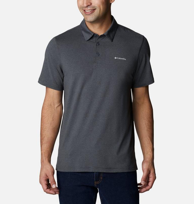 Polo técnico Tech Trail para hombre, Color: Shark Heather, image 1