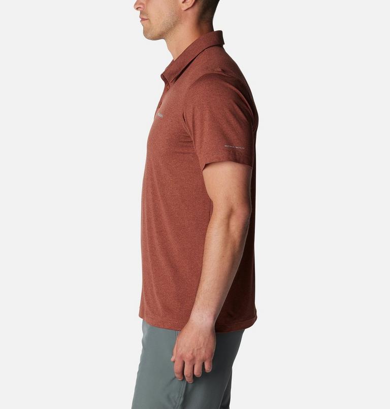 Men's Tech Trail Technical Polo, Color: Auburn Heather, image 3