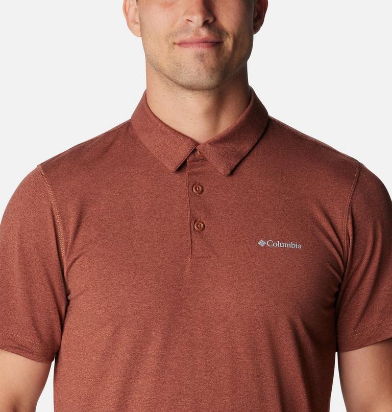 Men's Tech Trail Technical Polo, Color: Auburn Heather, image 4