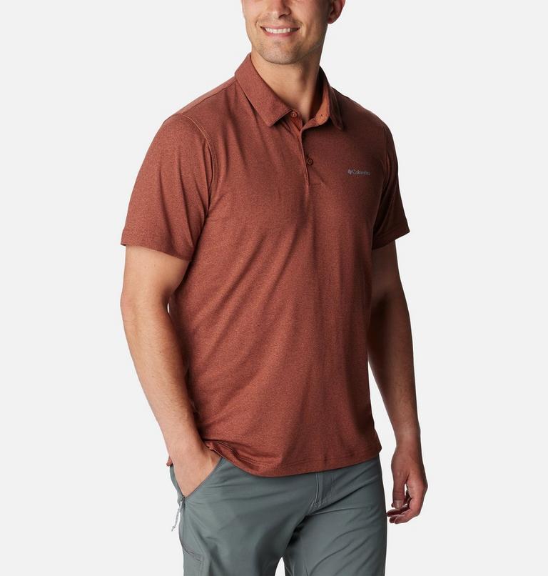 Men's Tech Trail Technical Polo, Color: Auburn Heather, image 5