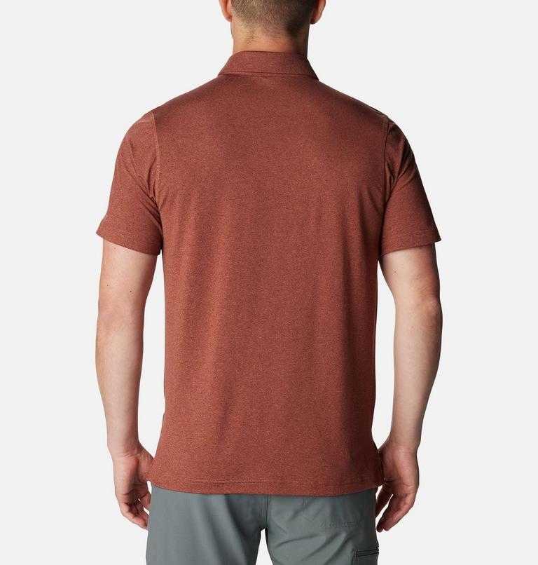 Men's Tech Trail Technical Polo, Color: Auburn Heather, image 2