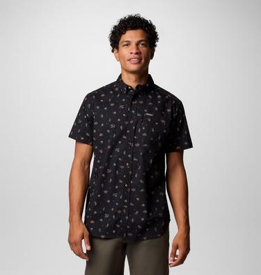 Men's Rapid Rivers Printed Short Sleeve Shirt, Color: Black Deserted, image 5