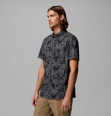 Camisa estampada de manga corta Rapid Rivers para hombre, Color: Charcoal, Midrange Camo, image 12