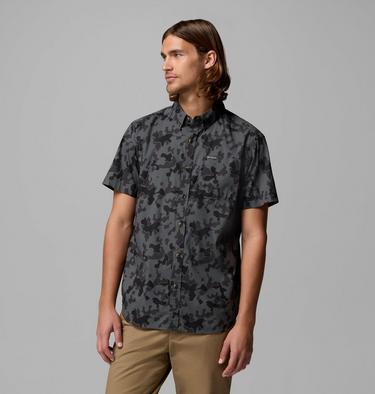 Camisa estampada de manga corta Rapid Rivers para hombre, Color: Charcoal, Midrange Camo, image 9