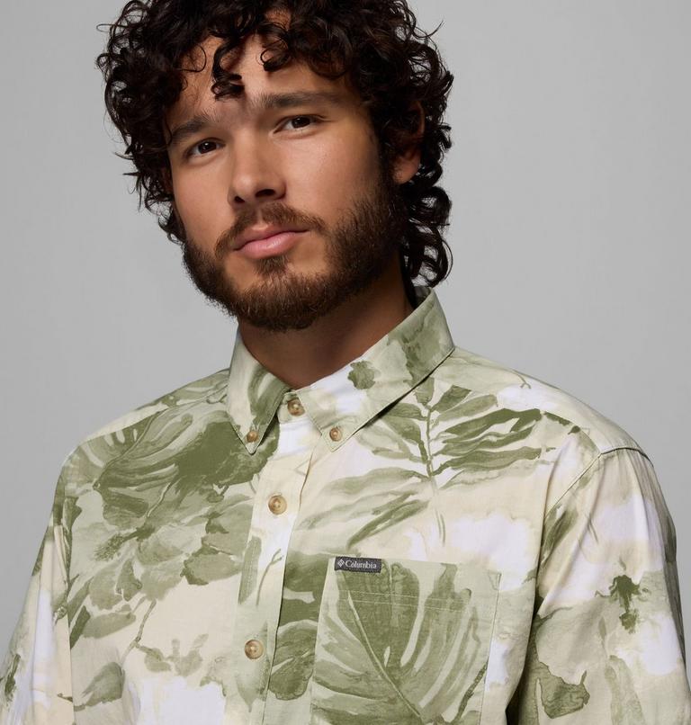 Camisa estampada de manga corta Rapid Rivers para hombre, Color: Safari, Flowerblur, image 5
