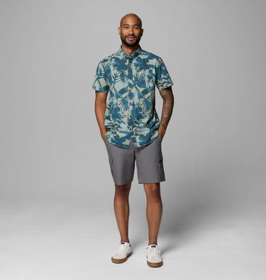 Chemise Imprim&eacute;e Manches Courtes Rapid Rivers Homme, Color: Everblue, Botaniflage, image 18