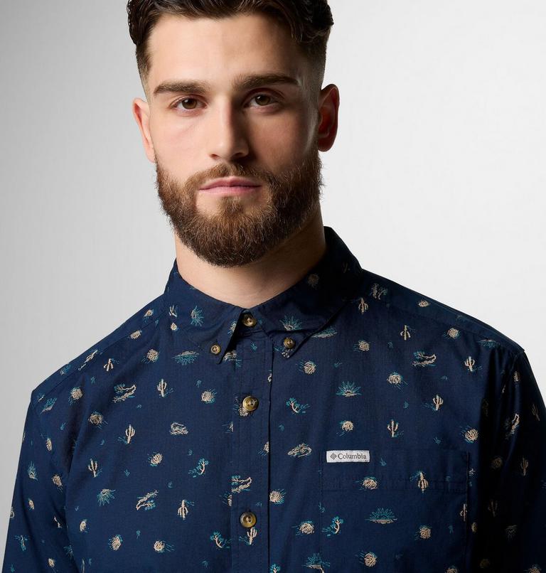 Rapid Rivers Printed Short Sleeve Shirt, Color: Collegiate Navy Deserted, image 4