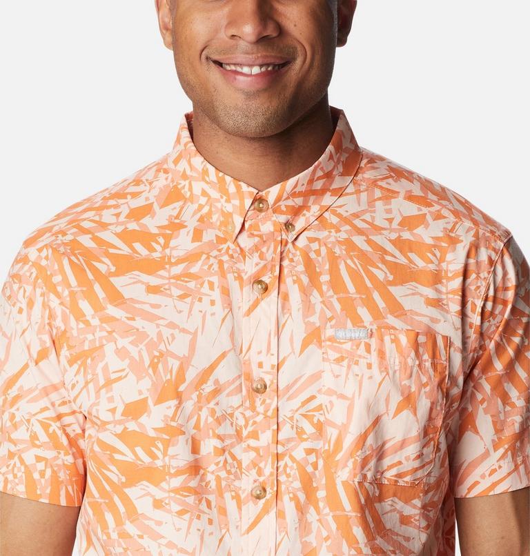Rapid Rivers Printed Short Sleeve Shirt, Color: Desert Orange Dye Palms, image 4