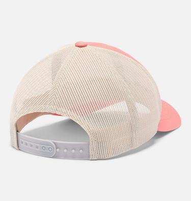 Youth Columbia Snap Back Cap, Color: Hot Coral, Dark Stone, Bear Swirl, image 4