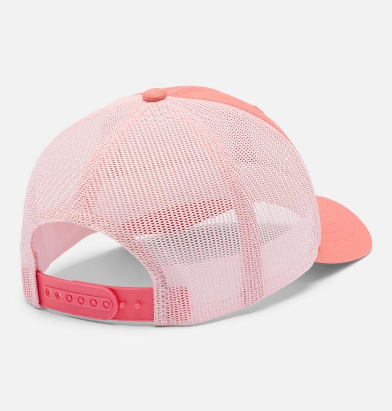 Youth Columbia Snap Back Cap, Color: Hot Coral, Satin Pink, Bear, image 2