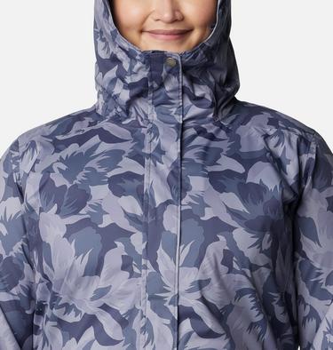 Women&rsquo;s Splash A Little II Rain Jacket - Plus Size, Color: Nocturnal Peonies Print, image 8
