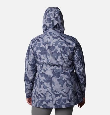 Women&rsquo;s Splash A Little II Rain Jacket - Plus Size, Color: Nocturnal Peonies Print, image 6