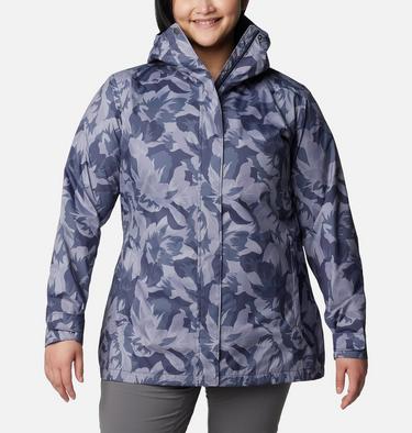 Women&rsquo;s Splash A Little II Rain Jacket - Plus Size, Color: Nocturnal Peonies Print, image 5
