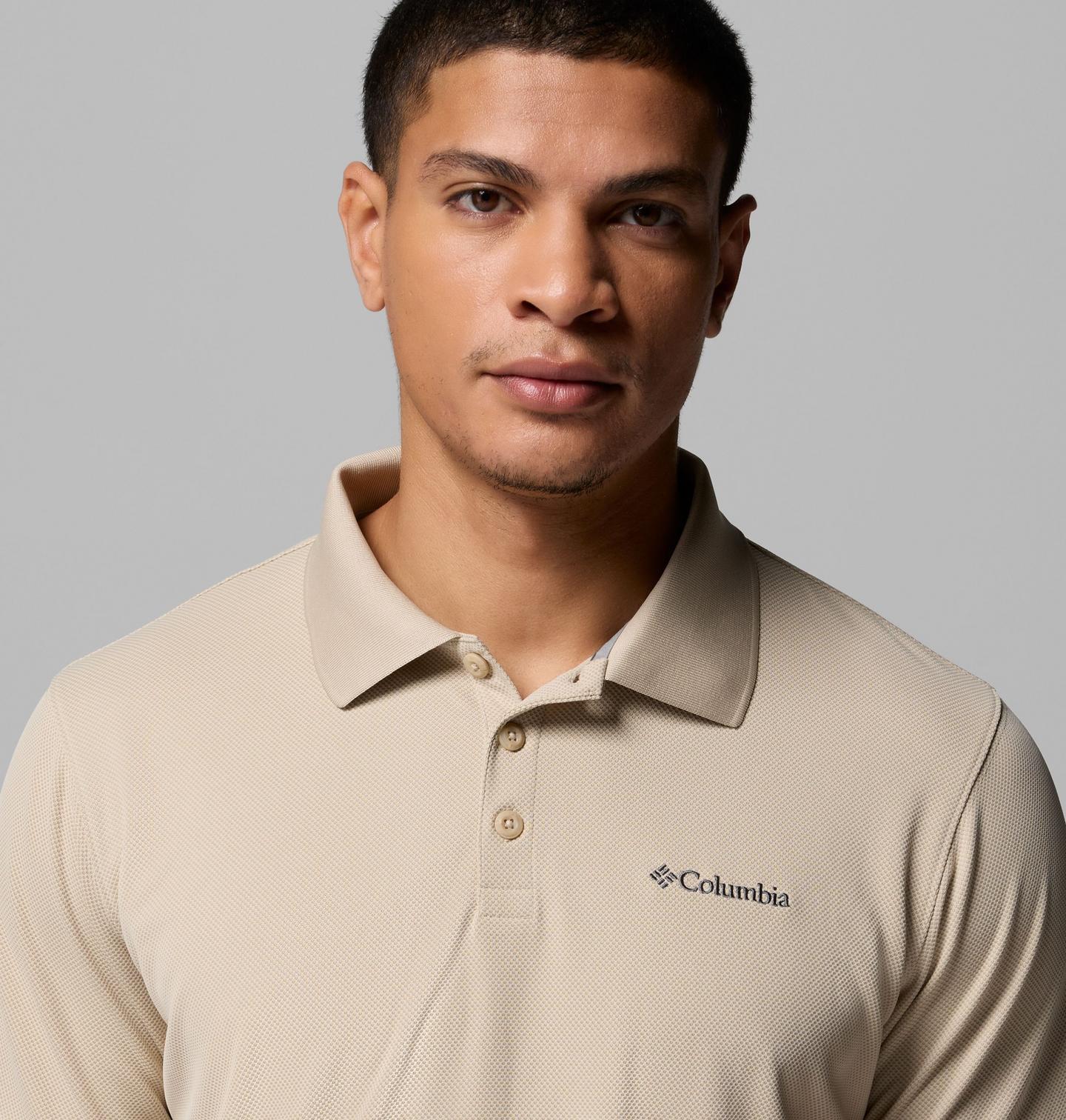 Мужское поло Columbia Utilizer Polo Shirt, цвет: Серо-бежевый, вариант 1 — фото 4