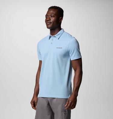 Men's Nelson Point Polo, Color: Ripple Blue, image 3