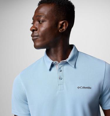 Men's Nelson Point Polo, Color: Ripple Blue, image 4