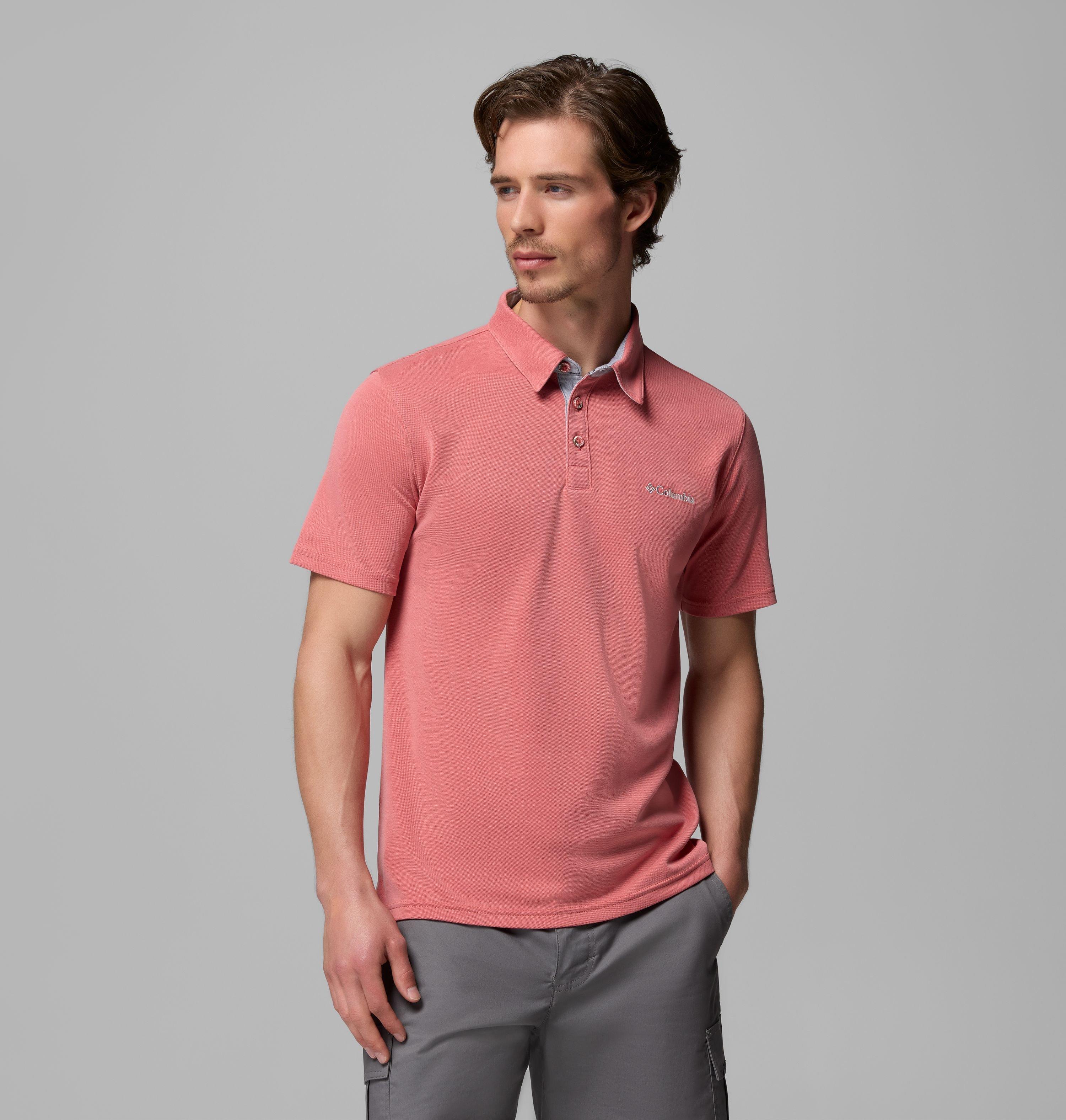 Columbia Sportswear Men's Red Columbia - Nelson Point™ Polo - Washed Medium