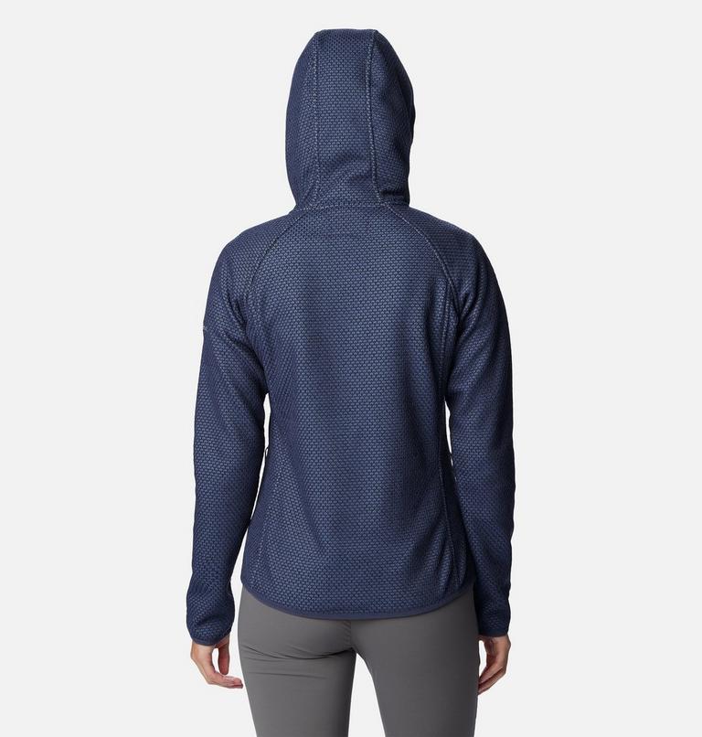 Women's Pacific Point Fleece Hoodie, Color: Nocturnal Heather, Spring Blue, image 2